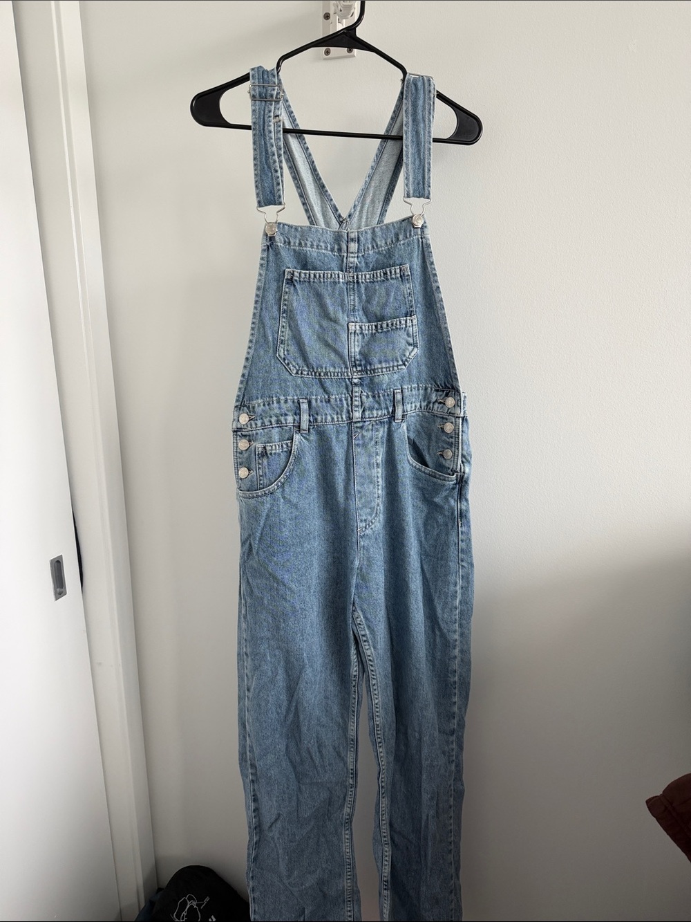 We the free Light Wash Denim Overalls - Women's Carpenter Style s